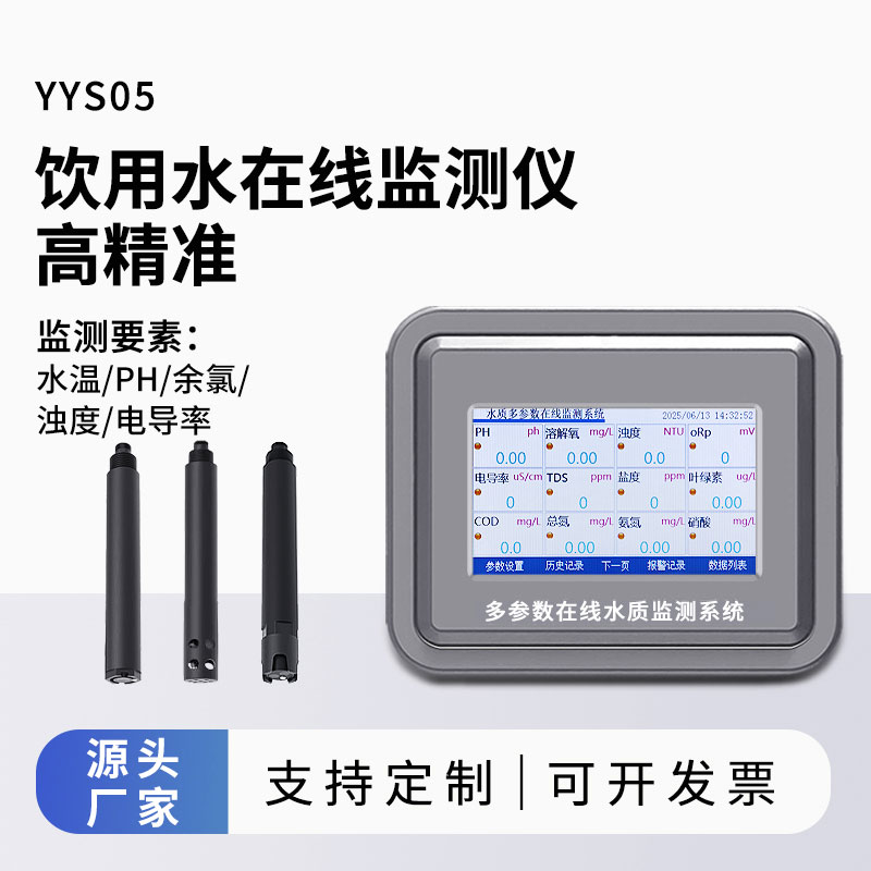 飲用水水質(zhì)監(jiān)測(cè)參數(shù)(水溫、ph、余氯、濁度、電導(dǎo)率)